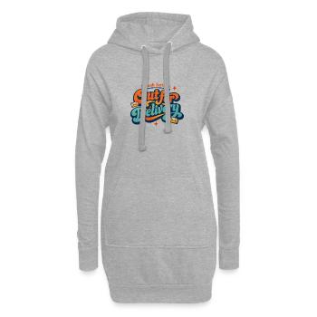 Livraison en mode standard | Dicton du facteur - Sweat-shirt à capuche long Femme - gris chiné - Devant