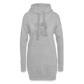 Mondnacht Tarantula Szene - Hoodie-Kleid - Grau meliert - Vorne