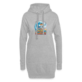 Dodo Surfer auf Tropenwelle - Hoodie-Kleid - Grau meliert - Vorne