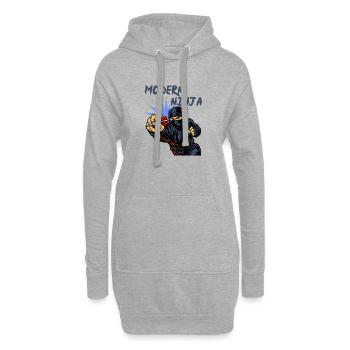 Fléchettes : Le Ninja Moderne - Sweat-shirt à capuche long Femme - gris chiné - Devant
