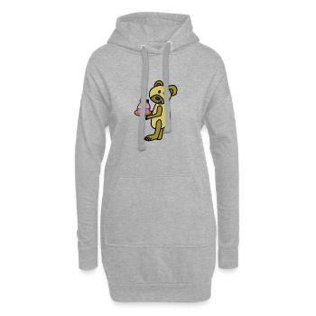 Enfant gâteau Ours en peluche Ours muffin - Sweat-shirt à capuche long Femme - gris chiné - Devant