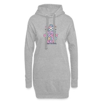 Tochter Familie Humor In My Oldest Child Era - Hoodie-Kleid - Grau meliert - Vorne