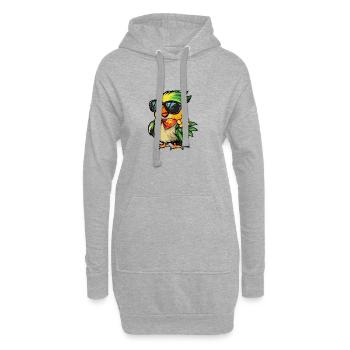 Vacances de bandes dessinées Parrot - Sweat-shirt à capuche long Femme - gris chiné - Devant