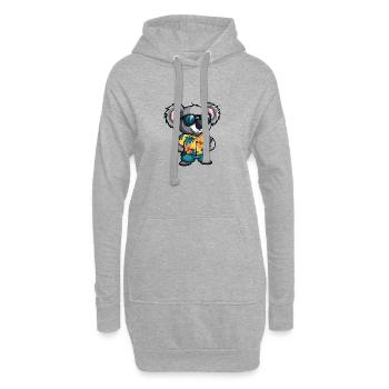 Vacances dans la bande dessinée Koala - Sweat-shirt à capuche long Femme - gris chiné - Devant