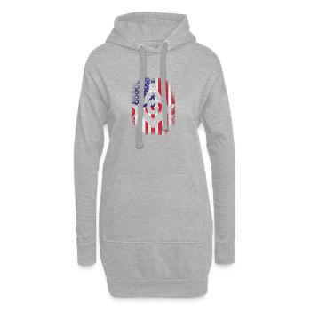 Illuminati Freimaurer - Hoodie-Kleid - Grau meliert - Vorne