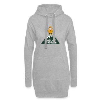  Nordlicht Auf Abwegen Bergliebhaber Wanderer - Hoodie-Kleid - Grau meliert - Vorne