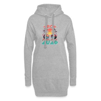 Zrce Party 2026 - Hoodie-Kleid - Grau meliert - Vorne