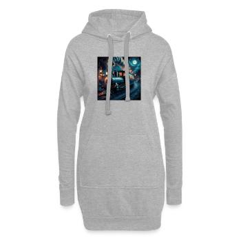 steam engine steam train vintage locomotive - Hoodie Dress - heather grey - Front