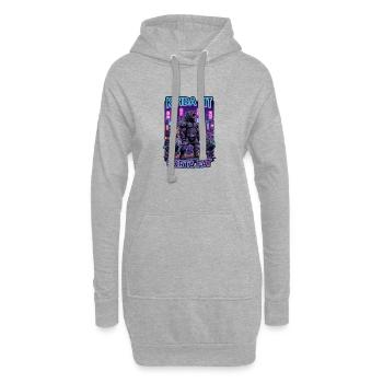 Plutôt en forme, un peu gros ours en haltérophilie - Sweat-shirt à capuche long Femme - gris chiné - Devant