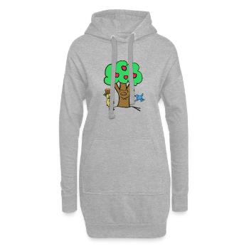 Pommier Arbre Ours en peluche Enfant d’été - Sweat-shirt à capuche long Femme - gris chiné - Devant