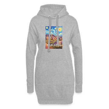 Badlands National Park Van Gogh Panorama - Hoodie-Kleid - Grau meliert - Vorne