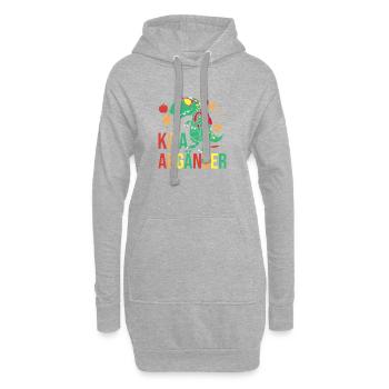 Crèche Élève Dinosaure Maternelle Première Année - Sweat-shirt à capuche long Femme - gris chiné - Devant