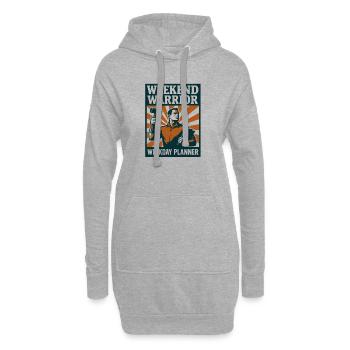 Wochenendkrieger | Renovierung Planer - Hoodie-Kleid - Grau meliert - Vorne