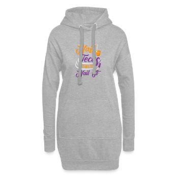 Nageldesigner Nageldesignerin Kosmetik Nagelstudio - Hoodie-Kleid - Grau meliert - Vorne