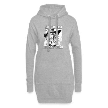 Schöne Hexe | Halloween Party Kostüm | Hexerei  - Hoodie-Kleid - Grau meliert - Vorne