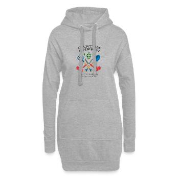 Garten Chefin - Hoodie-Kleid - Grau meliert - Vorne