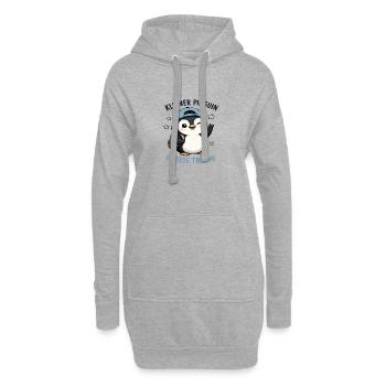 Kleiner Pinguin - Hoodie-Kleid - Grau meliert - Vorne