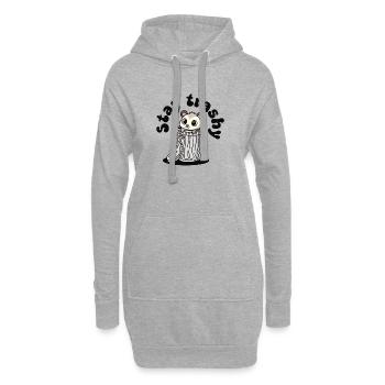 Reste vulgaire, opossum mignon, drôle - Sweat-shirt à capuche long Femme - gris chiné - Devant