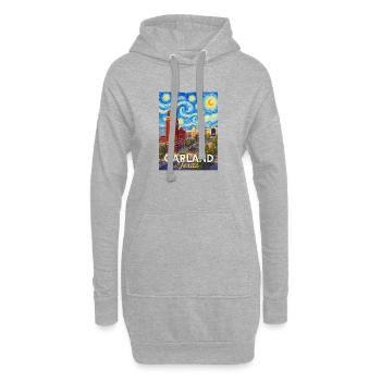Garland, Texas Sternennacht - Hoodie-Kleid - Grau meliert - Vorne