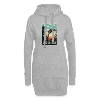 Zero-G Jäger | Achterbahn Thrill - Hoodie-Kleid - Grau meliert - Vorne