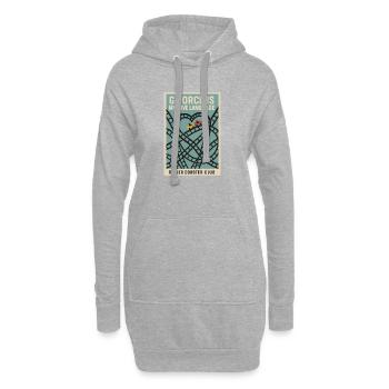 G-Kraft ist Liebe | Achterbahn Club - Hoodie-Kleid - Grau meliert - Vorne