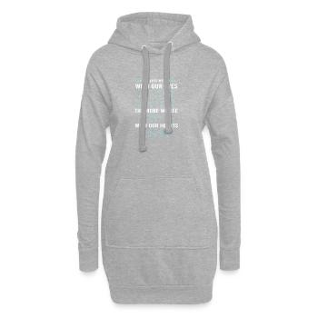 Braille Blindenschrift Blind - Hoodie-Kleid - Grau meliert - Vorne