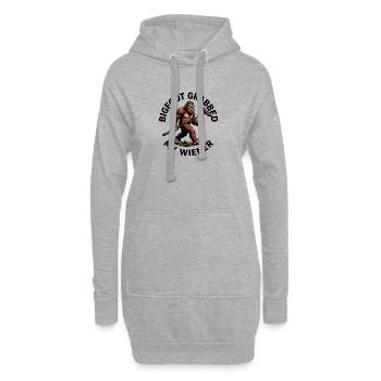 Camping drôle Sasquatch Bigfoot a eu mon pénis - Sweat-shirt à capuche long Femme - gris chiné - Devant