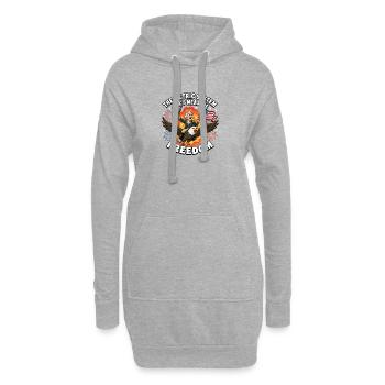 Das metrische System kann die Freiheit nicht messe - Hoodie-Kleid - Grau meliert - Vorne