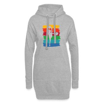 Cheerpom pom girls Mom Cheerleading - Sweat-shirt à capuche long Femme - gris chiné - Devant