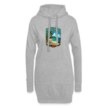 Punta Cana, plage de la République dominicaine - Sweat-shirt à capuche long Femme - gris chiné - Devant