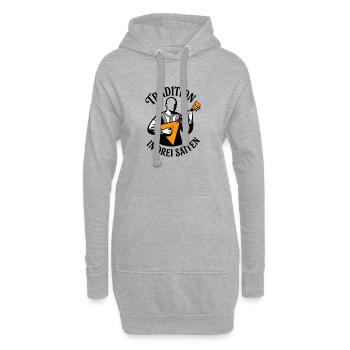 Balalaika - Tradition in drei Saiten Volksmusik - Hoodie-Kleid - Grau meliert - Vorne