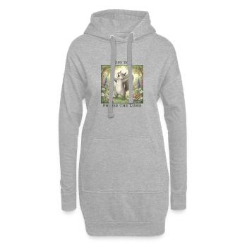 Louer le Seigneur Christ Écureuil - Sweat-shirt à capuche long Femme - gris chiné - Devant