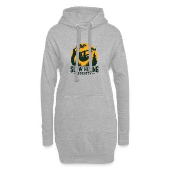 Langsam wandernde Faultheit - Hoodie-Kleid - Grau meliert - Vorne