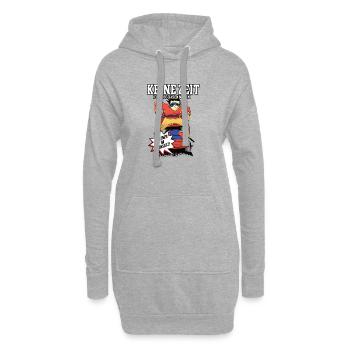 Keine Zeit ich muss Rasen mähen Garten Gärtner - Hoodie-Kleid - Grau meliert - Vorne