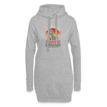 Princesse Dino Retrocoucher - Sweat-shirt à capuche long Femme - gris chiné - Devant