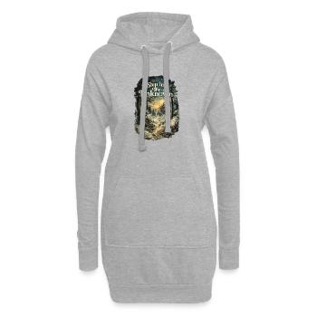 Step Into The Unknown Adventure Forest Nature - Hoodie Dress - heather grey - Front