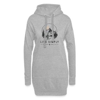 Cycliste, vélo, route, cyclisme, randonnée à vélo, montagne - Sweat-shirt à capuche long Femme - gris chiné - Devant