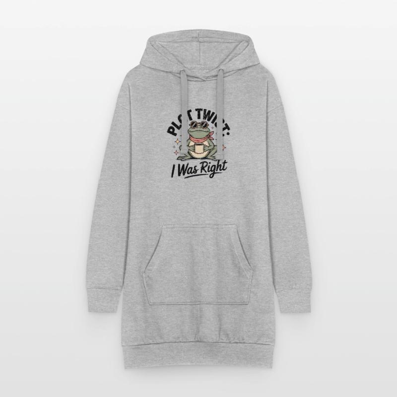 Plot Twist Frog : J’avais raison Sweat-shirt à capuche long Femme