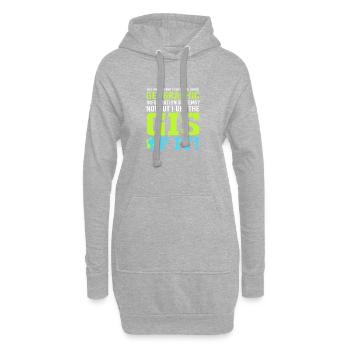 Cartographe SIG Géographie Cartographie - Sweat-shirt à capuche long Femme - gris chiné - Devant