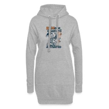 Télécommande de veille | Humour somnambule - Sweat-shirt à capuche long Femme - gris chiné - Devant