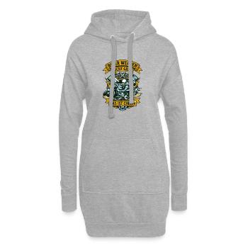 Biker werden nicht grau das ist Chrom Motorrad - Hoodie-Kleid - Grau meliert - Vorne