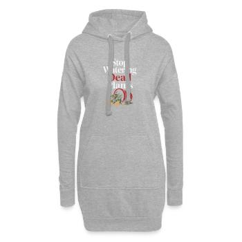 Stoppt Gießen Toter Pflanzen - Hoodie-Kleid - Grau meliert - Vorne