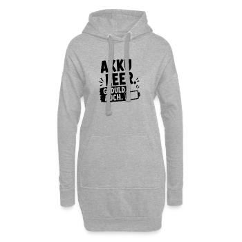 Akku leer - Hoodie-Kleid - Grau meliert - Vorne