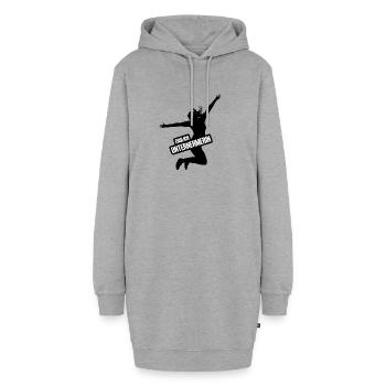 Endlich Unternehmerin Chefin Gründerin Firma Chef - Hoodie-Kleid - Grau meliert - Vorne