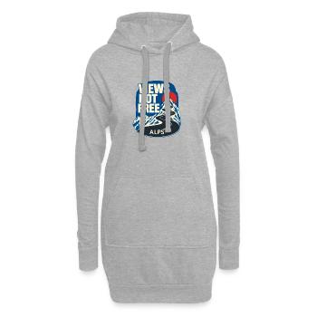 Alps Road Cycling Views Not Free Mountain Climb - Hoodie-Kleid - Grau meliert - Vorne
