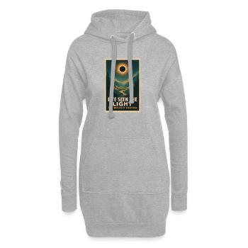 Licht verschwindet | Eclipse - Hoodie-Kleid - Grau meliert - Vorne