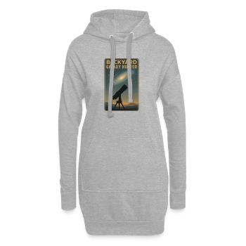Chasseur de Galaxies dans le jardin | Astronomie - Sweat-shirt à capuche long Femme - gris chiné - Devant