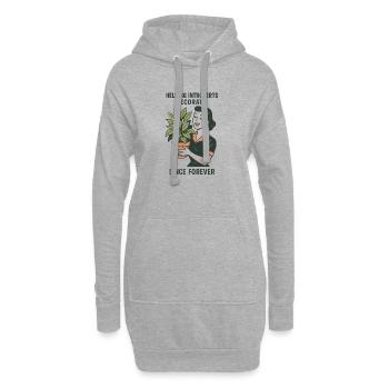 Deko für Introvertierte | Pflanzen - Hoodie-Kleid - Grau meliert - Vorne