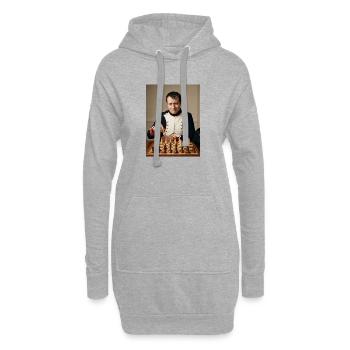 Napoleon spielt Schach. - Hoodie-Kleid - Grau meliert - Vorne