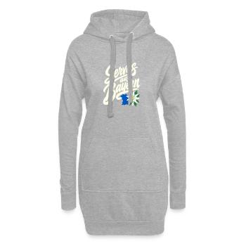 Servus aus Bayern Bavarian Heimatliebe Saying - Hoodie-Kleid - Grau meliert - Vorne